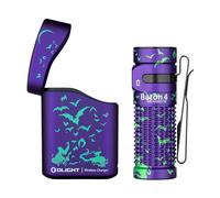 OLIGHT Baton4 kit Linterna LED Recargable Alta Potencia de 1300 Lúmenes 170 Metros Impermeable con Type-C Compatible con Baton 4/3 S1R II y Perun 2 Mini (Murciélago morado)