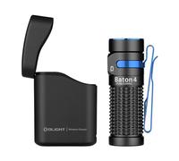 OLIGHT Baton4 kit Linterna LED Recargable Alta Potencia de 1300 Lúmenes 170 Metros Impermeable con Type-C Compatible con Baton 4/3 S1R II y Perun 2 Mini(Negro)