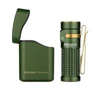 OLIGHT Baton 4 kit Linterna LED Recargable Alta Potencia de 1300 Lúmenes 170 Metros Impermeable con Type-C Compatible con Baton 4/3 S1R II y Perun 2 Mini（Verde）
