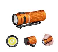 OLIGHT Baton4 Mini EDC Linterna de 1300 Lúmenes, 170 metros de Alcance, Impermeable IPX8, Lámpara de Mano Recargable y Batería Potente 650 mAh, 30 días Larga Duración (Naranja)