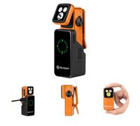 OLIGHT Oclip 2 Pro Premium Linterna de Clip 3-en-1 LED Potente 530LM 125M | Base de Carga , Pinza Magnética 360°, Cabezal Ajustable 115°, Mini Luz Recargable USB-C, IP66, Blanca&Roja Regulable, Caminar