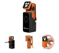 OLIGHT Oclip 2 Ultra Premium EDC Linterna 4-en-1 LED Profesional 580LM 130M | Base de Carga, OAL Aluminio, Clip Magnético 360°, 115° Ajustable, Recargable USB-C, Luz UV, Blanca&Roja Regulable, Urgencia