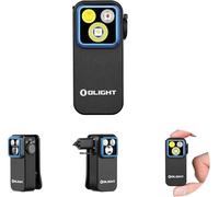 OLIGHT Oclip Pro - Linterna de 500 lúmenes con 3 fuentes de luz, lámpara EDC recargable USB-C con base magnética, linterna LED compacta para trabajar, ciclismo, correr y advertencia de seguridad