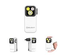 OLIGHT Oclip Pro Linterna EDC Recargable de Clip de Bolsillo 500LM Compacta Conveniente Carga USB C Magnética Portátil para Trabajo Nocturno Herramienta (Blanco)