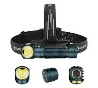 OLIGHT Perun 3 Linterna Frontal LED Recargable de Ángulo Recto Combinando Blanco y Rojo Práctica y Funcional 3000 Lumens 160 Metros 20 Días Máx Para la Pesca al Aire Libre (Sueño Azul)