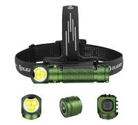 OLIGHT Perun 3 Linterna Frontal LED Recargable de ángulo recto Combinando Blanco y Rojo Práctica y Funcional 3000 Lumens 160 Metros 20 Días Máx. Para la Pesca al Aire Libre (Verde)