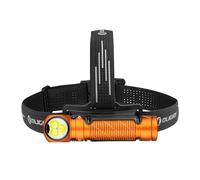 OLIGHT Perun - Linterna frontal LED de 3000 lúmenes, linterna frontal recargable con opción de luz roja, ideal para camping, trabajo, reparaciones y al aire libre (naranja)