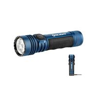 OLIGHT Seeker 4 Pro LED 4600LM 260M Recargable Funda de USB-C o Carga Magnética con Sensor Alta Potencia IPX8 Potente Linterna Largo Alcance de Comping y Senderismo(Blanco Frío, Azul)