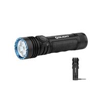 OLIGHT Seeker 4 Pro Linterna LED 4600LM 260M Recargable con Funda Luz con Sensor Alta Potencia IPX8 Super Potente Tactica Militar Linterna Largo Alcance (Blanco Neutro, Nergo)