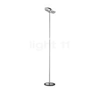 Oligo Decent Max, lámpara de pie LED, cabezal cromo/pie negro mate