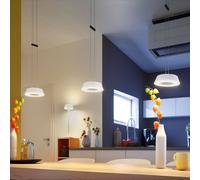 OLIGO Glance colgante LED 3 luces blanco mate
