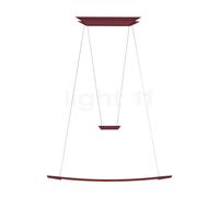 Oligo Lisgo Sky, lámpara de suspensión LED, rojo mate - 81,5 cm