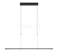 Oligo Lisgo Sky Straight, lámpara de suspensión LED, negro mate - 126,5 cm