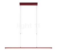 Oligo Lisgo Sky Straight, lámpara de suspensión LED, rojo mate - 126,5 cm
