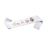 OLILLY Perfect White and Gold Mom to Be - Disfruta de tu baby shower (blanco y dorado)