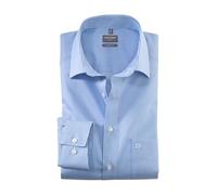 Olimp Luxor Comfort fit Camisa de manga larga a rayas azul medio Azul medio. 45