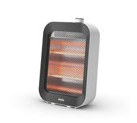 Olimpia Splendid Quarzia Slim B, Estufa de infrarrojos con lámparas de cuarzo, hasta 800W, calefacción instantánea y uniforme, sistema antivuelco, diseño slim con asa práctica