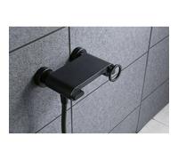 Grifo monomando de ducha con un diseño empotrable y un acabado negro mate Olimpo de Imex