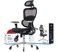 Oline ErgoPro - Silla de oficina ergonómica, silla de escritorio con reposabrazos ajustable 4D, soporte lumbar 3D, ruedas de cuchilla, sillas giratorias ejecutivas de malla para juegos de computadora