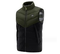 OLIns 9 Zonas De Calentamiento Chaleco de Pesca Calefactable Hombre M-7XL(Green,3XL)