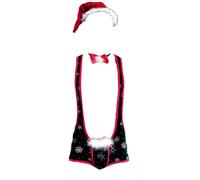 OLIns Hombre Lucha Libre Disfraz Navidad Sexy Monokini Calzoncillos Bóxer Erótica para Cosplay y Show