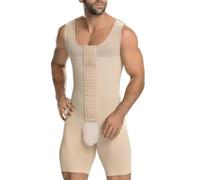 OLIns Hombre Shapewear Bodysuit Faja Colombiana Lencería Pantalones Moldeadores Corsé Compression with Butt Pad (Nude,S)