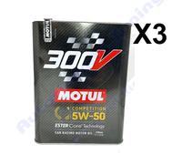 Olio Car Racing Auto De Competición Motul 300V 5W50 Competition 6 Litros