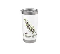 Olio Extra Vergine Toscana, Italia Olive Oil Branch Art Vaso térmico de acero inoxidable de doble pared