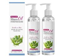 Olio per rasatura delicata, corpo e gambe, delicato, nutriente, non grasso, idratante pre e post rasatura con formula nutriente, idratante per la pelle (2pcs)