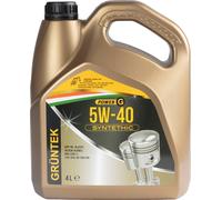 Olio Power-G Sintético 4L 5W40 Para Motores Diesel Gasolina GPL GRUNTEK