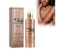 Olio Shimmer per Il Corpo Illuminante per Il Viso Luminizer Corpo Highlighter Oli Brillanti Olio Glitter Shimmer Impermeabile Duraturo Idratante Liquido Luminizer per Il Corpo (Bronce Dorado, 100 ml)