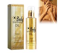 Olio Shimmer per Il Corpo Illuminante per Il Viso Luminizer Corpo Highlighter Oli Brillanti Olio Glitter Shimmer Impermeabile Duraturo Idratante Liquido Luminizer per Il Corpo (Oro, 100 ml)