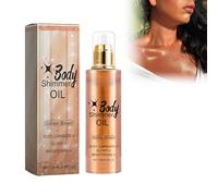 Olio Shimmer per Il Corpo Illuminante per Il Viso Luminizer Corpo Highlighter Oli Brillanti Olio Glitter Shimmer Impermeabile Duraturo Idratante Liquido Luminizer per Il Corpo (Oro Marrón, 100 ml)