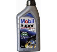 Olio SUPER1000 DSL Lubricante Mineral 1L 15W/40 Para Motor Y A Diesel MOBIL