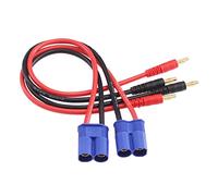 OliRC 2 conectores EC8 a conectores banana de 4 mm, cable adaptador de carga de batería, 12 AWG 30 cm