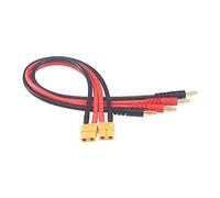OliRC 2 conectores hembra XT60 a conectores banana de 4 mm, cable adaptador de carga de batería, 12 AWG, 30 cm