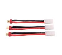 OliRC 3piezas Deans Style T-Plug Macho a Big Tamiya Hembra Conector Adaptador 12 Calibre 4 Pulgadas Cable(C69-3)