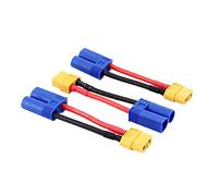 OliRC 3piezas Macho EC5 Losi a Hembra XT60 Conector Adaptador para batería LiPO con 14 awg 5 cm Cable(C74-3)