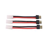 OliRC 3piezas Traxxas Style Macho Conector a Big Tamiya Hembra Adaptador Cable 12awg 4in para RC Lipo Battery ESC (C67-3)