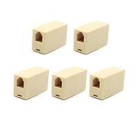 OLIREXD 5 extensores de conector de acoplador RJ9, acoplador de cable Ethernet hembra a hembra, acoplador de línea telefónica para conectar dos cables de auriculares juntos 6P4C/RJ9/RJ10/RJ22