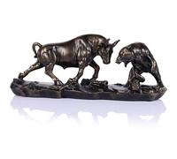 Oliruim Estatua de Toro de Wall Street, Escultura de Mercado de Valores, para Oficina, Escritorio, Estantería, Sala de Estar, Estudio, Decoración