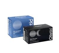 Olistic - Night Booster 28 Viales + Next 28 Viales, Tratamiento Capilar Natural y Vegano para Mujeres a Partir de 50 Años, Fortalece, Regenera y Previene la Caída Mientras Duermes y Durante el Día