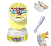 Olite While - Limpiador de zapatos, limpiador de zapatos blanco, esponja suave, crema de limpieza de zapatos, crema de limpieza multiusos sin enjuague, para varios zapatos, 1 unidad, Talla única