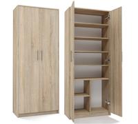 CDF Estantería cerrada Oliv 2D | Color: Sonoma roble | Para sala de estar, oficina, estudio | Moderno | Estante para libros y juguetes | Perfecto para dormitorio infantil, adolescente, habitación