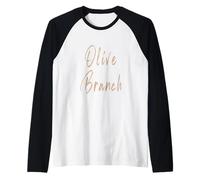 Olive Branch Mississippi Diseño Elegante Vintage Camiseta Manga Raglan