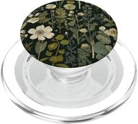 Olive Green Boho Botanical Wildflowers PopSockets PopGrip para MagSafe