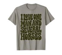 Olive Groovy I Love One Man and Varios Caballos Camiseta