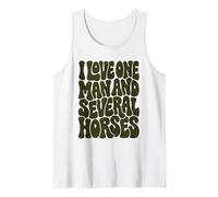 Olive Groovy I Love One Man and Varios Caballos Camiseta sin Mangas