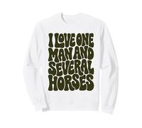 Olive Groovy I Love One Man and Varios Caballos Sudadera
