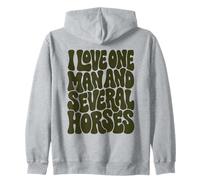 Olive Groovy I Love One Man and Varios Caballos Sudadera con Capucha